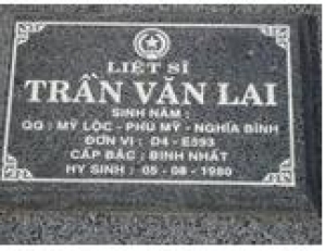 Tìm thân nhân liệt sĩ Trần Văn Lai