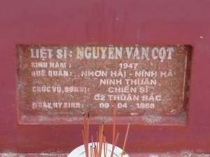 Nhắn tìm thân nhân liệt sỹ  Nguyễn Văn Cọt