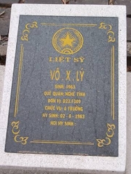 Nhắn tìm thân nhân liệt sỹ Võ X.Lý