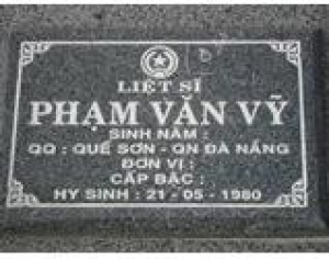 Tìm thân nhân liệt sĩ Phạm Văn Vỹ 