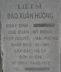 Tìm thân nhân liệt sĩ Đào Xuân Hường